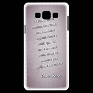 Coque Samsung A7 Bons heureux Rose Citation Oscar Wilde