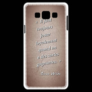 Coque Samsung A7 Cartes gagnantes Rouge Citation Oscar Wilde