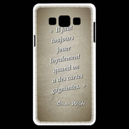 Coque Samsung A7 Cartes gagnantes Sepia Citation Oscar Wilde