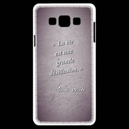 Coque Samsung A7 Désillusion vie Violet Citation Oscar Wilde
