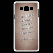 Coque Samsung A7 Incertitude Rouge Citation Oscar Wilde