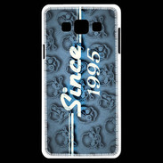 Coque Samsung A7 Since crane bleu 1995