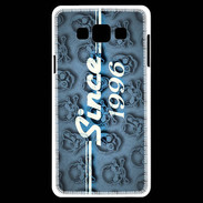 Coque Samsung A7 Since crane bleu 1996