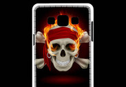 Coque Samsung A7 Tête de mort en flamme 5