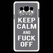 Coque Samsung A7 Keep Calm Fuck Off Gris