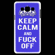 Coque Samsung A7 Keep Calm Fuck off bleu