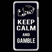 Coque Samsung A7 Keep Calm Gamble Noir