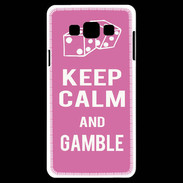 Coque Samsung A7 Keep Calm Gamble Rose