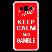 Coque Samsung A7 Keep Calm Gamble Rouge