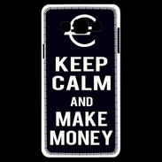 Coque Samsung A7 Keep Calm Make money Noir