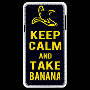Coque Samsung A7 Keep Calm Take Banana Noir