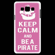 Coque Samsung A7 Keep Calm Be a Pirate Rose