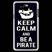 Coque Samsung A7 Keep Calm Be a Pirate Noir