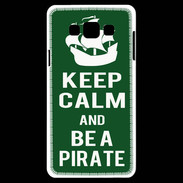 Coque Samsung A7 Keep Calm Be a Pirate Vert