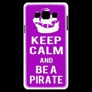 Coque Samsung A7 Keep Calm Be a Pirate Violet