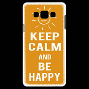 Coque Samsung A7 Keep Calm Be Happy Orange