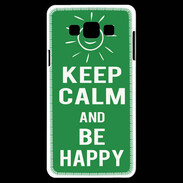 Coque Samsung A7 Keep Calm Be Happy Vert