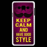 Coque Samsung A7 Keep Calm and Have a good Style Rose