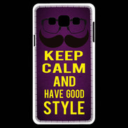 Coque Samsung A7 Keep Calm and Have a good Style Violet