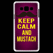 Coque Samsung A7 Keep Calm and Mustach Rose