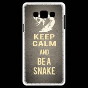 Coque Samsung A7 Keep Calm and Be a Snake Gris