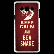 Coque Samsung A7 Keep Calm and Be a Snake Rouge