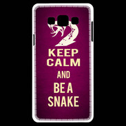 Coque Samsung A7 Keep Calm and Be a Snake Rose