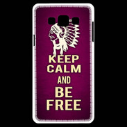 Coque Samsung A7 Keep Calm and Be Free Rose