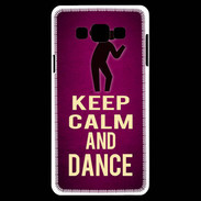 Coque Samsung A7 Keep Calm and Dance Rose