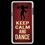 Coque Samsung A7 Keep Calm and Dance Rouge