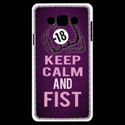 Coque Samsung A7 Keep Calm and Fist Violet