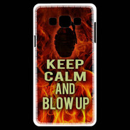 Coque Samsung A7 Keep Calm and Grenade Feu