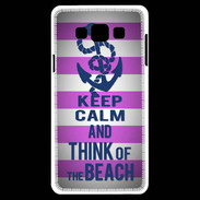 Coque Samsung A7 Keep Calm and Think Beach Rose