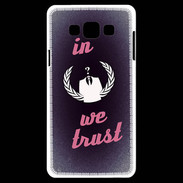 Coque Samsung A7 In anonymous We trust Rouge ZG