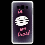 Coque Samsung A7 In Burger We trust Rouge ZG