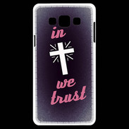 Coque Samsung A7 In Christ We trust Rouge ZG