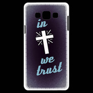 Coque Samsung A7 In Christ We trust Bleu ZG