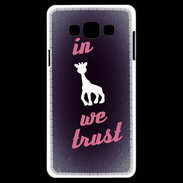 Coque Samsung A7 In Girafe We trust Rouge ZG