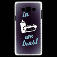 Coque Samsung A7 In Junk We trust Bleu ZG