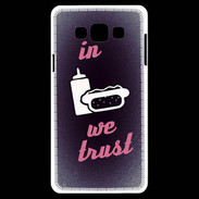 Coque Samsung A7 In Junk We trust Rouge ZG