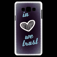 Coque Samsung A7 In Love We trust Bleu ZG
