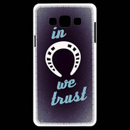 Coque Samsung A7 In Luck We trust Bleu ZG