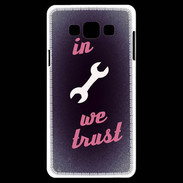 Coque Samsung A7 In Mecanic We trust Rouge ZG