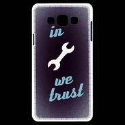 Coque Samsung A7 In Mecanic We trust Bleu ZG