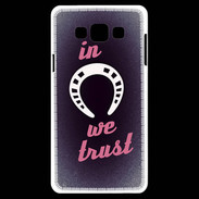Coque Samsung A7 In Luck We trust Rouge ZG