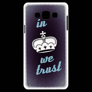 Coque Samsung A7 In Queen We trust Bleu ZG