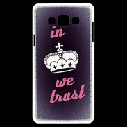 Coque Samsung A7 In Queen We trust Rouge ZG