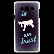 Coque Samsung A7 In Uzi We trust Bleu ZG