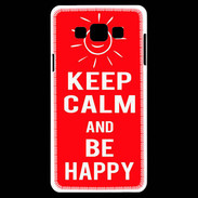 Coque Samsung A7 Keep calm Be Crazy Rouge
