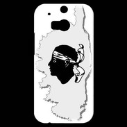 Coque HTC One M8s Carte de la Corse avec tête 5
